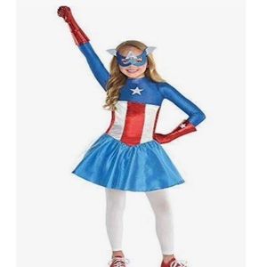 NWT Marvel American Dream Halloween Costume Child - Blue Red